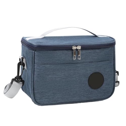 TRgqify-KM Isolierte Lunchtasche mit verstellbarem Schultergurt, auslaufsichere Tasche for Büro, Picknick, Reisen(Navy Blue) von TRgqify-KM