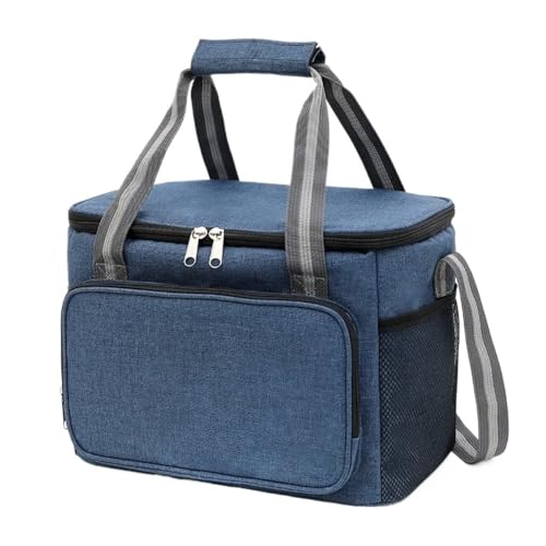 TRgqify-KM Isolierte Lunchtasche mit verstellbarem Schultergurt, auslaufsichere Tasche for Büro, Picknick, Reisen(Navy Blue) von TRgqify-KM