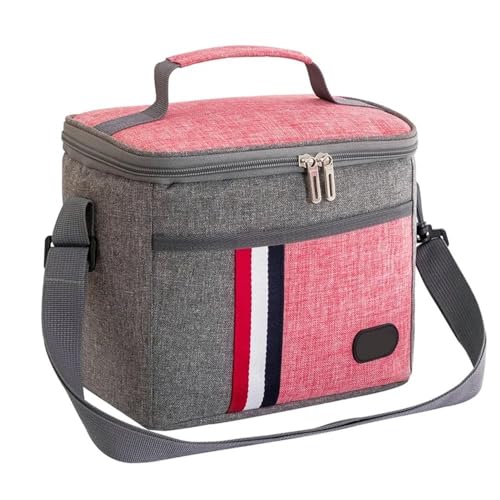 TRgqify-KM Isolierte Lunchtasche mit verstellbarem Schultergurt, auslaufsichere Tasche for Büro, Picknick, Reisen(Pink) von TRgqify-KM