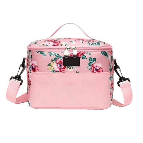 TRgqify-KM Isolierte Lunchtasche mit verstellbarem Schultergurt, auslaufsichere Tasche for Büro, Picknick, Reisen(Pink,L) von TRgqify-KM