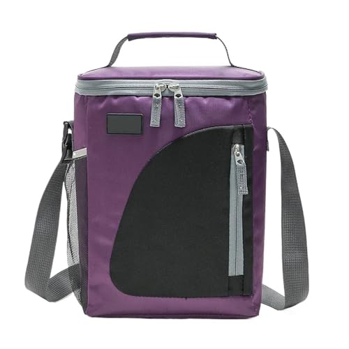 TRgqify-KM Isolierte Lunchtasche mit verstellbarem Schultergurt, auslaufsichere Tasche for Büro, Picknick, Reisen(Purple) von TRgqify-KM