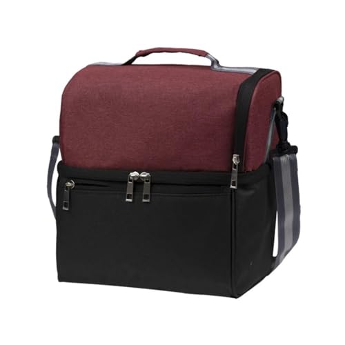 TRgqify-KM Isolierte Lunchtasche mit verstellbarem Schultergurt, auslaufsichere Tasche for Büro, Picknick, Reisen(Red) von TRgqify-KM