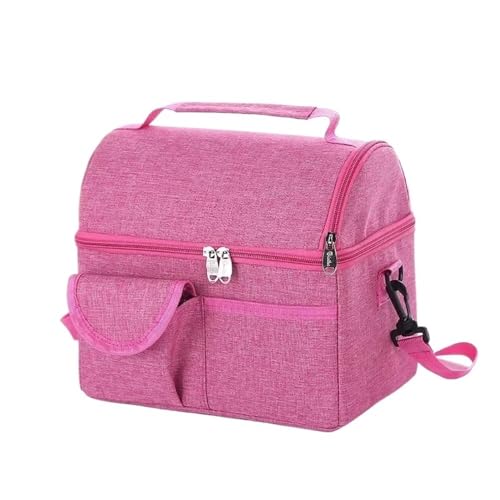 TRgqify-KM Isolierte Lunchtasche mit verstellbarem Schultergurt, auslaufsichere Tasche for Büro, Picknick, Reisen(Rose Red) von TRgqify-KM