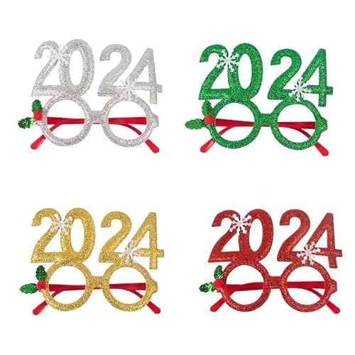 TRgqify-KM Niedlicher Weihnachts-Brillenrahmen, Foto-Requisiten, Stirnband, Party-Dekorationen, kreative Brillen, Geschenke for Erwachsene (Color : Mix color) von TRgqify-KM