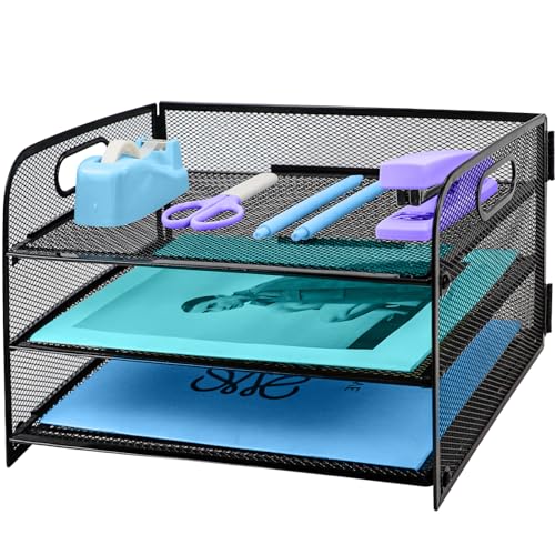 Schreibtisch-Organizer mit 3 Ebenen, ausziehbarer Netz-Aktenordner für Schreibtisch, Briefablage, Organizer, Netz-Schreibtisch-Organizer, Papieraufbewahrungsregal für A4-Dateien, Bürobedarf, Schwarz Schreibtisch-Organizer mit 3 Ebenen, ausziehbarer Netz-Aktenordner für Schreibtisch, Briefablage, Organizer, Netz-Schreibtisch-Organizer, Papieraufbewahrungsregal für A4-Dateien, Bürobedarf, Schwarz von TSDRBWO