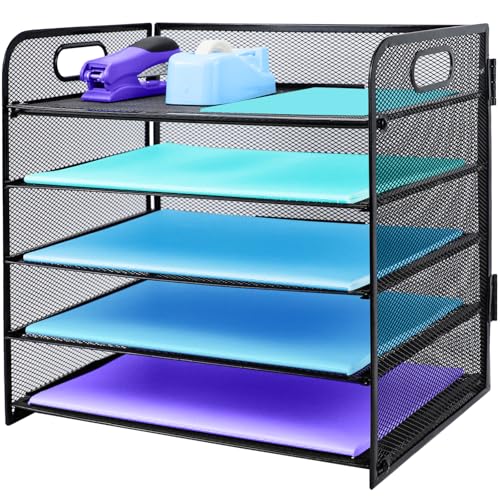 Schreibtisch-Organizer mit 5 Ebenen, ausziehbarer Netz-Aktenordner für Schreibtisch, Briefablage, Organizer, Netz-Schreibtisch-Organizer, Papieraufbewahrungsregal für A4-Dateien, Bürobedarf, Schwarz Schreibtisch-Organizer mit 5 Ebenen, ausziehbarer Netz-Aktenordner für Schreibtisch, Briefablage, Organizer, Netz-Schreibtisch-Organizer, Papieraufbewahrungsregal für A4-Dateien, Bürobedarf, Schwarz von TSDRBWO