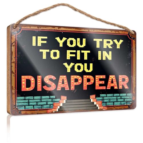 Embrace Your Unique self Badschild aus Holz zum Aufhängen, 20 x 30 cm von TSGB