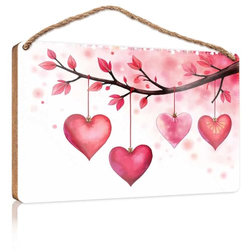 Lustige Türschilder für Büroherzen zum Aufhängen an einem Ast, Holzschild, kleine Schilder für Heimdekoration, Sommer-Türschild (23 x 35 cm) von TSGB