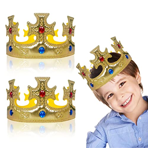 TSHAOUN 2Stk Geburtstag Königskrone Hüte für Kinder Erwachsene Party Dekorationen krone könig Partyhüte, für Prinzessin Party Geburtstag Geschenk Karneval Foto Requisite (2-teilig) von TSHAOUN