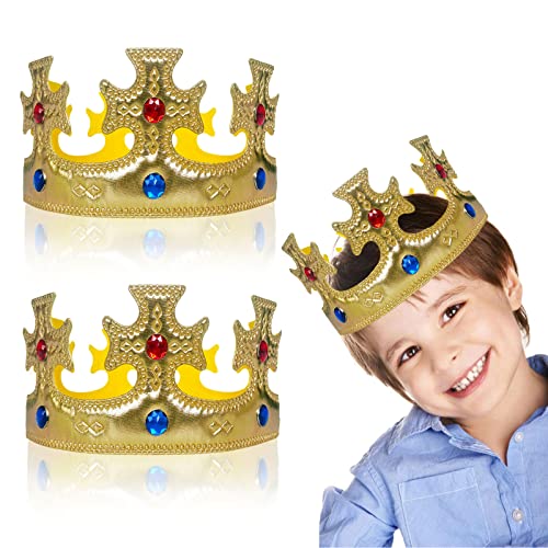 TSHAOUN 2Stk Geburtstag Königskrone Hüte für Kinder Erwachsene Party Dekorationen,krone könig Partyhüte, für Prinzessin Party Geburtstag Geschenk Karneval Foto Requisite (2-teilig) von TSHAOUN