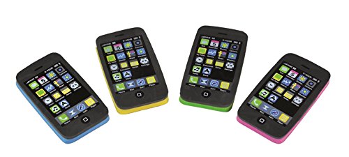 4 Smartphone / Handy Radiergummis / Radierer in 4 verschiedenen Farben von TSI