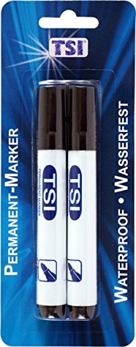 TSI 38229 Permanentmarker, 2-er Packung, schwarz von TSI