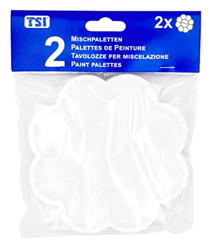 TSI 49013 Mischpalette Blume, 2er Packung, Farbe weiß, 135 mm von TSI