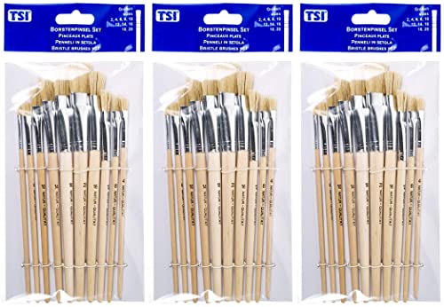 TSI 49032 TSI Borstenpinsel-Set 10 teilig (3 Packungen ? 10 Pinsel) von TSI