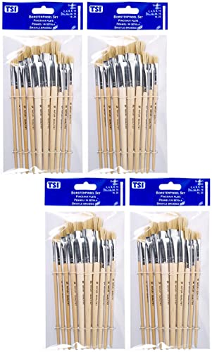 TSI 49032 TSI Borstenpinsel-Set 10 teilig (4 Packungen ? 10 Pinsel) von TSI