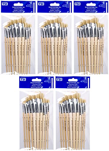 TSI 49032 TSI Borstenpinsel-Set 10 teilig (5 Packungen ? 10 Pinsel) von TSI