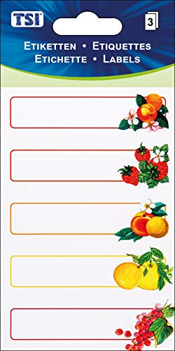 TSI Mehrzweck-Etiketten "Marmelade", Druck auf Papier, Inhalt: 3 Blatt á 5 Etiketten (= 15 Etiketten), Art. Nr. 55326 von TSI