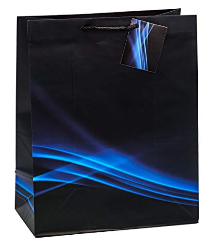 TSI Geschenktüten BUSINESS WAVE, Größe: Groß (HxBxT 32 x 26 x 13,5 cm), 12er Packung, Art. Nr. 85313 von TSI