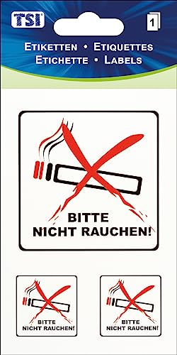 TSI Hinweis-Etiketten "Bitte nicht rauchen", Druck auf Folie, Inhalt: 1 Blatt, Art. Nr. 55306 TSI Hinweis-Etiketten "Bitte nicht rauchen", Druck auf Folie, Inhalt: 1 Blatt, Art. Nr. 55306 von TSI