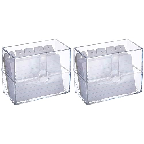 TSI Karteikasten DIN A7 gefüllt mit 100 linierten Karteikarten, inklusive Register A-Z, Art. Nr. 65970 (Packung mit 2) von TSI