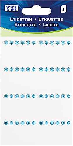 TSI Mehrzweck-Etiketten "Frostserne", Druck auf Papier, Inhalt: 3 Blatt á 8 Etiketten (= 24 Etiketten), Art. Nr. 55308 von TSI