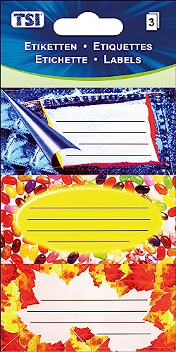 TSI Mehrzweck-Etiketten "Trend", Druck auf Papier, Inhalt: 3 Blatt á 3 Etiketten (= 9 Etiketten), Art. Nr. 55349 von TSI