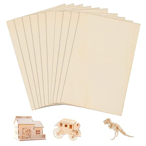 TSKDKIT 10 Stück A4 2mm Holzplatten zum Basteln Sperrholzplatten 30 x 21cm Holzplättchen Naturholzscheiben für DIY Holzarbeiten, Geschenke, Deko, Modellbau TSKDKIT 10 Stück A4 2mm Holzplatten zum Basteln Sperrholzplatten 30 x 21cm Holzplättchen Naturholzscheiben für DIY Holzarbeiten, Geschenke, Deko, Modellbau von TSKDKIT