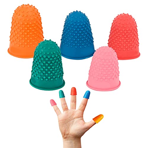 TSKDKIT 5 Stücke Gummi Fingerspitzen 5 Größen GummifingerFingerkissen Griffe Dick Wiederverwendbarer Fingerschutz für Geldzählen, Schreiben, Sortieren,Saitenübung TSKDKIT 5 Stücke Gummi Fingerspitzen 5 Größen GummifingerFingerkissen Griffe Dick Wiederverwendbarer Fingerschutz für Geldzählen, Schreiben, Sortieren,Saitenübung von TSKDKIT