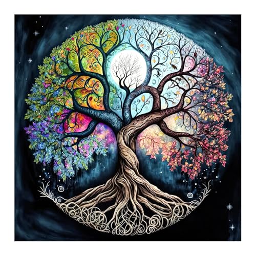 TSKDKIT 5D Diamant Painting Bilder, Diamond Painting Set Bunter Baum des Lebens für Erwachsene und Kinder, 30x30cm Diamant Malerei für Mosaikherstellung Heimdekoration, Weihnachtsgeschenke TSKDKIT 5D Diamant Painting Bilder, Diamond Painting Set Bunter Baum des Lebens für Erwachsene und Kinder, 30x30cm Diamant Malerei für Mosaikherstellung Heimdekoration, Weihnachtsgeschenke von TSKDKIT