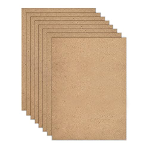 TSKDKIT A4 MDF Holzplatten zum Basteln, 2mm Mittlere Dichte Fiberboard Holz Blatt Holzbretter MDF Platten für Lasergravur, Malerei und Dekor, billiger als Leinwand Papier Board (8pcs, 30 x 21cm) von TSKDKIT