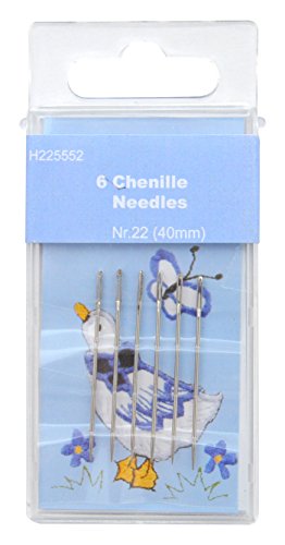 TSL 6 Chenille-Nadeln, Metall, Silber, 22-40 mm von TSL