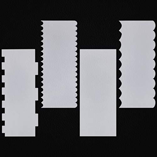 4 Stück transparente Acryl-Kuchenschaber, Kuchendekoration, Glätter, Kamm-Set, Mousse, Creme, Spatel, Zuckerhandwerk, Backform, DIY-Kuchendekoration, Werkzeuge, 4 Stile 4 Stück transparente Acryl-Kuchenschaber, Kuchendekoration, Glätter, Kamm-Set, Mousse, Creme, Spatel, Zuckerhandwerk, Backform, DIY-Kuchendekoration, Werkzeuge, 4 Stile von TSLBW