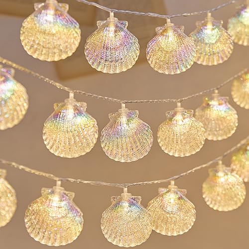 Muscheln Lichterkette Batteriebetrieben, 3M 20LED Lichterkette Muscheln Batterie, Lichterkette Batterie Innen Außen Led Lichterkette Warmweiß Deko für Garten Balkon Hochzeiten Partys Muscheln Lichterkette Batteriebetrieben, 3M 20LED Lichterkette Muscheln Batterie, Lichterkette Batterie Innen Außen Led Lichterkette Warmweiß Deko für Garten Balkon Hochzeiten Partys von TSLBW