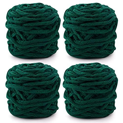 Strickwolle 4 x 100 g, mehrfarbiges Strickgarn zum Häkeln, weiches, klobiges Garn für Garnprojekte, Plüschbälle, handgefertigte Taschen, Pullover Schuhe Mützen Pullover Decken Schals Strickwolle 4 x 100 g, mehrfarbiges Strickgarn zum Häkeln, weiches, klobiges Garn für Garnprojekte, Plüschbälle, handgefertigte Taschen, Pullover Schuhe Mützen Pullover Decken Schals von TSLBW