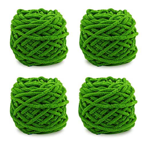 Strickwolle 4 x 100 g, mehrfarbiges Strickgarn zum Häkeln, weiches, klobiges Garn für Garnprojekte, Plüschbälle, handgefertigte Taschen, Pullover Schuhe Mützen Pullover Decken Schals Strickwolle 4 x 100 g, mehrfarbiges Strickgarn zum Häkeln, weiches, klobiges Garn für Garnprojekte, Plüschbälle, handgefertigte Taschen, Pullover Schuhe Mützen Pullover Decken Schals von TSLBW
