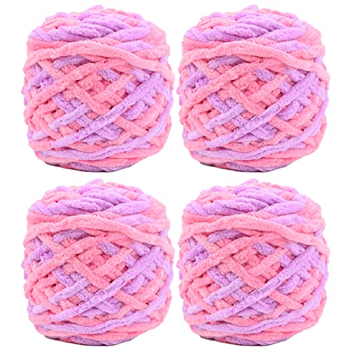 Strickwolle 4 x 100 g, mehrfarbiges Strickgarn zum Häkeln, weiches, klobiges Garn für Garnprojekte, Plüschbälle, handgefertigte Taschen, Pullover Schuhe Mützen Pullover Decken Schals (Gradient I) Strickwolle 4 x 100 g, mehrfarbiges Strickgarn zum Häkeln, weiches, klobiges Garn für Garnprojekte, Plüschbälle, handgefertigte Taschen, Pullover Schuhe Mützen Pullover Decken Schals (Gradient I) von TSLBW