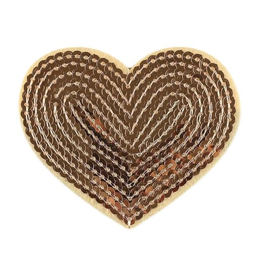 10 PCs Eisen Auf Flecken Herzförmige Gestickte Patches Pailletten Patches Für Rucksack Reparaturdekorationen von TSMORY