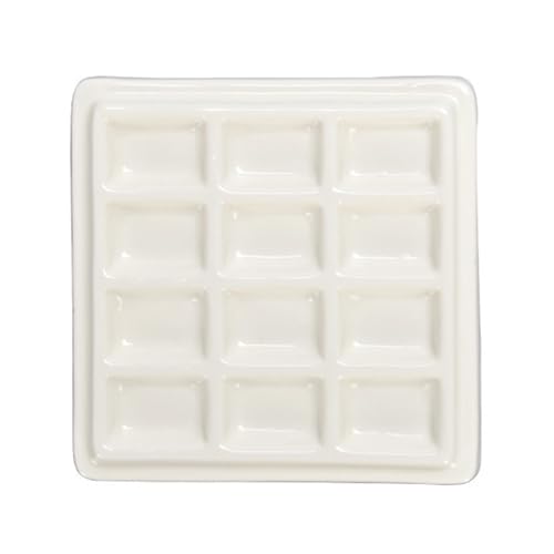12 Gitter Keramik Künstler Farbpalette Keramik Mischtablett Aquarellfarben Palette für Maler 12 Gitter Keramik Künstler Farbpalette Keramik Mischtablett Aquarellfarben Palette für Maler von TSMORY