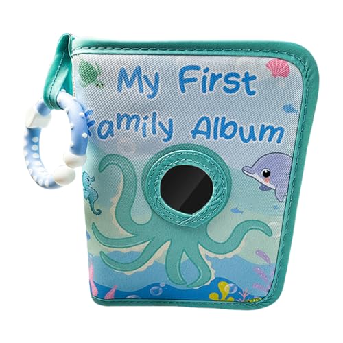 Baby-Memorybuch mit Cartoon-Oktopuss-Motiv, mit sicheren Spiegeln und Beißringen für das erste Fotoalbum Baby-Memorybuch mit Cartoon-Oktopuss-Motiv, mit sicheren Spiegeln und Beißringen für das erste Fotoalbum von TSMORY