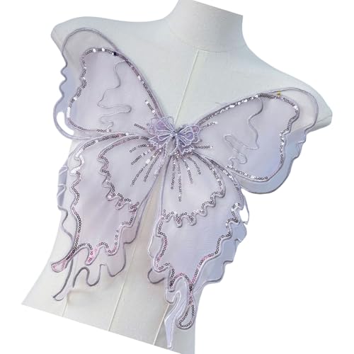 Elegante Große Schmetterlingsapplikationen Organza Patches Nähen Für Die Personalisierung Von Modekleidung Kostümzubehör Nähen von TSMORY