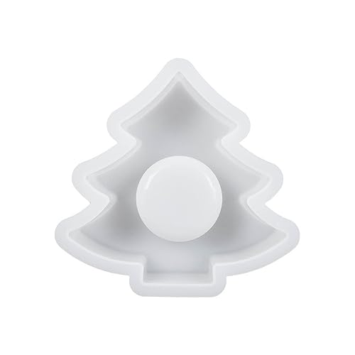 TSMORY 1/4 x Kerzenhalter-Silikonform für Schneeflocken, Kerzenhalter, Harzformen für Teelichter, Heimdekoration, 1/4 Stück von TSMORY