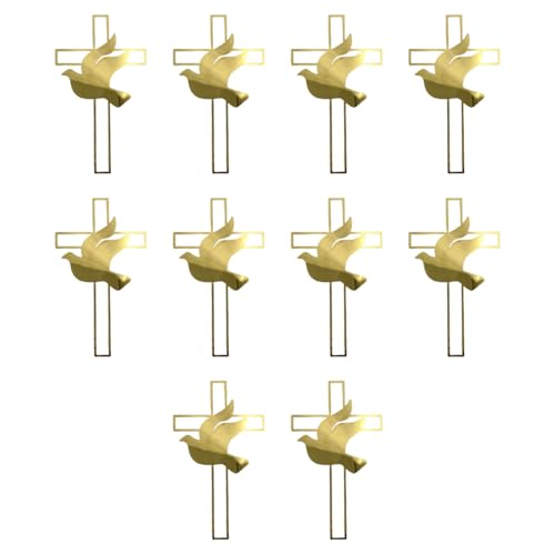 TSMORY 10 elegante Tauben-Kuchenaufsätze, gekreuzte Tauben, Kucheneinsatz für Taufe, Hochzeit, Feier, Dekorationen TSMORY 10 elegante Tauben-Kuchenaufsätze, gekreuzte Tauben, Kucheneinsatz für Taufe, Hochzeit, Feier, Dekorationen von TSMORY
