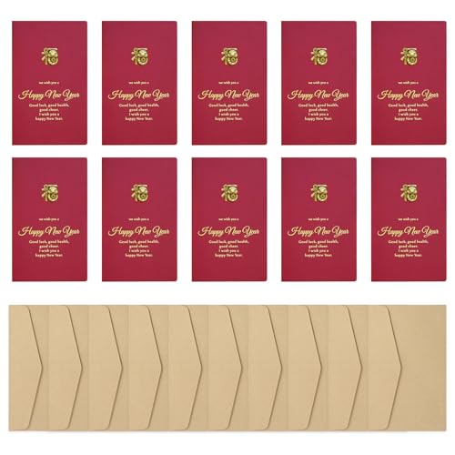 TSMORY 10pcs 2025 Jahr Der Schlangengrußkarte Mit Umschlag 3d Spring Festival Holiday Grußkarte Für Männer Frauen Freund TSMORY 10pcs 2025 Jahr Der Schlangengrußkarte Mit Umschlag 3d Spring Festival Holiday Grußkarte Für Männer Frauen Freund von TSMORY