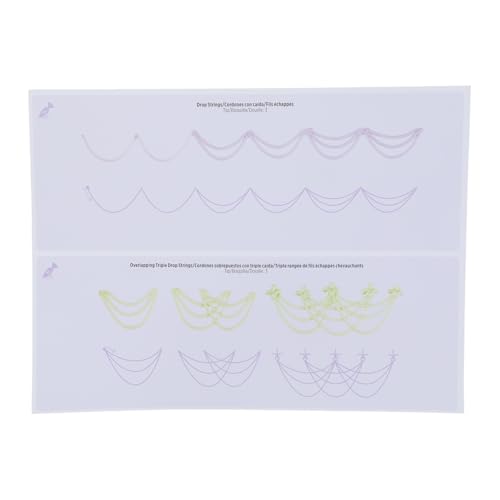 TSMORY 13 x Kuchen-Paspelier-Übungs-Zeichenbrett-Vorlagen, Papierdekorationen, Übungsvorlagen, Pasten, Fondant-Dekorationen von TSMORY