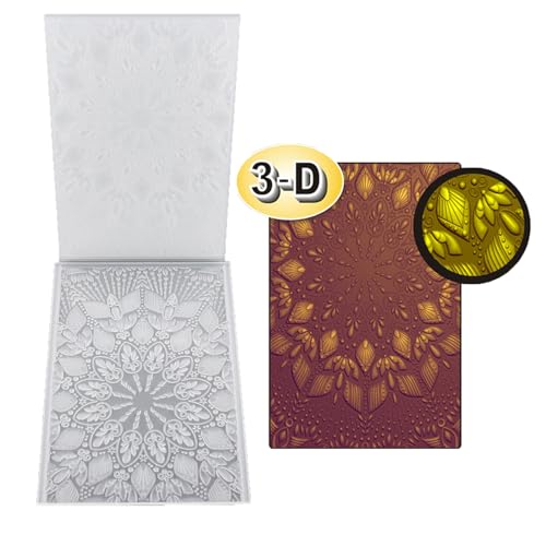 TSMORY 3D-Prägeschablone mit Blumenstruktur, Schablone, Scrapbooking, Vorlage für Weihnachtskarten, Album TSMORY 3D-Prägeschablone mit Blumenstruktur, Schablone, Scrapbooking, Vorlage für Weihnachtskarten, Album von TSMORY