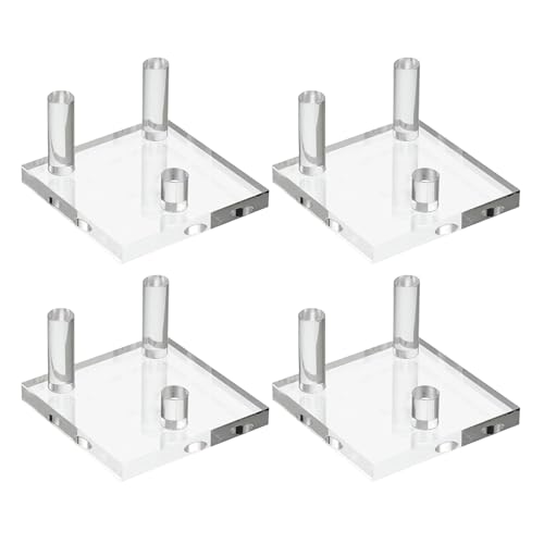 TSMORY 4 Stück transparente Acryl-Ständer für kleine Sammlerstücke und Geoden Mineralachat-Halter für Zuhause oder Büro von TSMORY