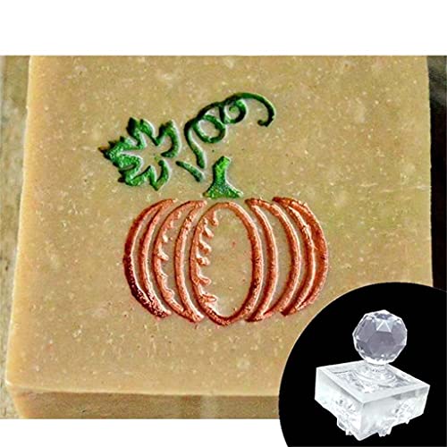 TSMORY Halloween Acryl Transparent Siegel Natürliche Bio-Seifenherstellung Werkzeuge Zubehör Cartoon Muster Seife Stempelblock von TSMORY