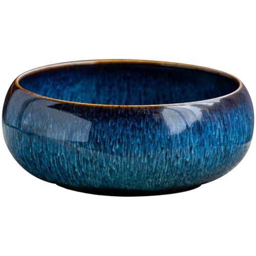TSMORY Kreative elegante Keramik-Blumenschale für Innengärten, Seerosen und kleine Fische, kein Drainage, Auslaufschutz TSMORY Kreative elegante Keramik-Blumenschale für Innengärten, Seerosen und kleine Fische, kein Drainage, Auslaufschutz von TSMORY