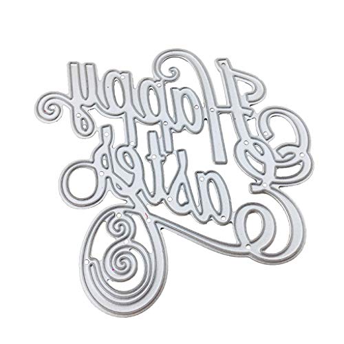 TSMORY Metall-Stanzschablone "Happy Easter" für Scrapbooking, Album, Stempel, Papierkarten von TSMORY