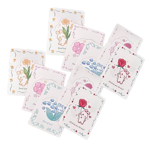 TSMORY Set Von 10 Cartoon Blumenhasen Schreiben Nachrichtenkarten Für Persönliche Nachrichten Und Urlaubswünsche Grußkarten TSMORY Set Von 10 Cartoon Blumenhasen Schreiben Nachrichtenkarten Für Persönliche Nachrichten Und Urlaubswünsche Grußkarten von TSMORY